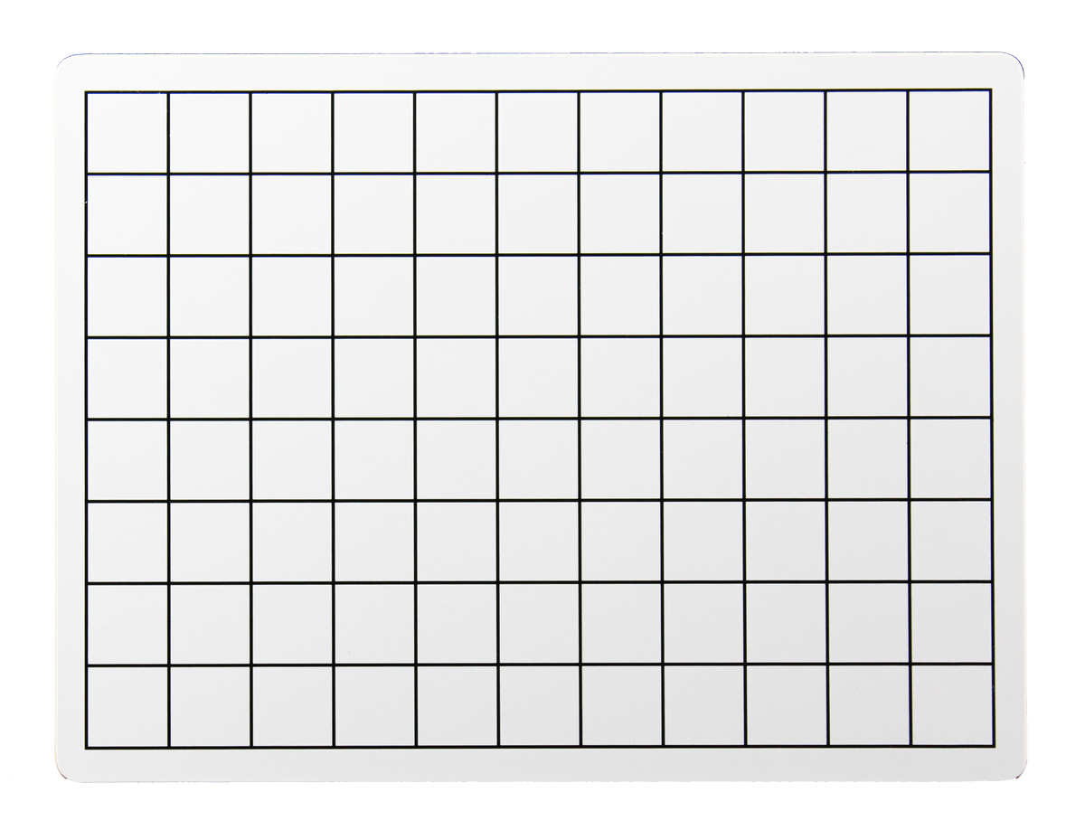 9 x 12 Two-Sided 1" Squares Grid Board - Carton of 24 supplier units