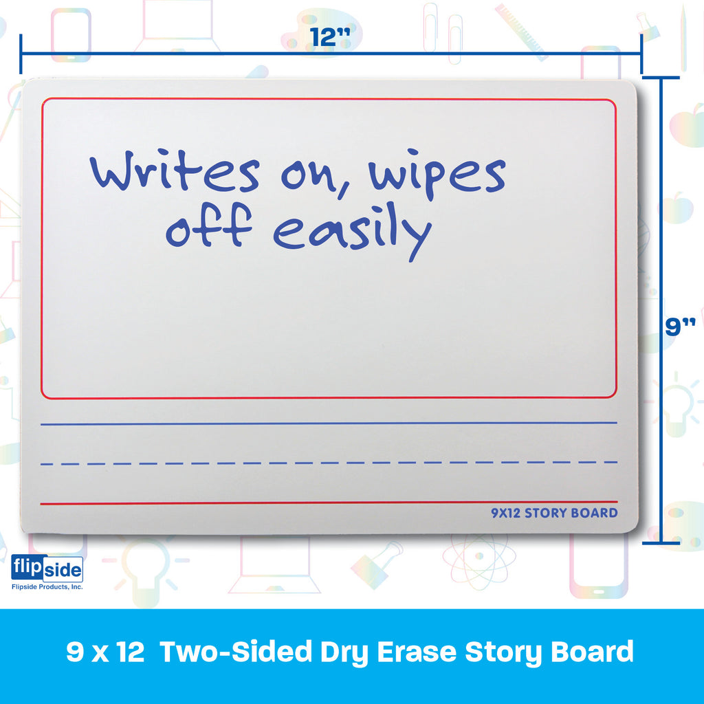 9 x 12 Two Sided Story Marker Board Class Pack of 12