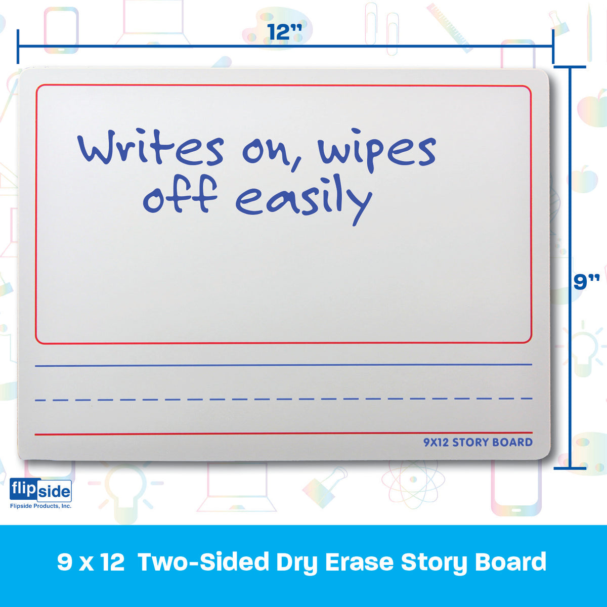 9 x 12 Two Sided Story Marker Board Class Pack of 12