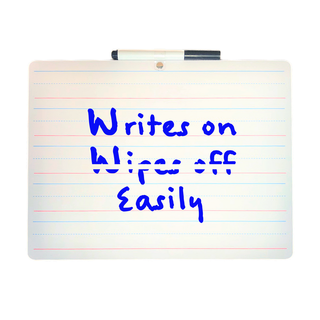 9 x 12 Two Sided Red & Blue Ruled/Dry Erase with attached marker