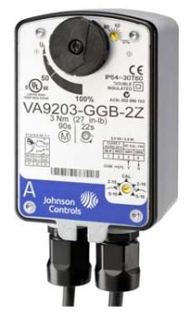 Johnson Controls Rotary Actuator; 27 Lb In; (3N-M) Spring Return Direct-Coupled Actuator VA9203-GGA-2Z