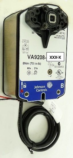 Johnson Controls Rotary Actuator; 70 Lb In; (8N-M) Spring Return Direct-Coupled Actuator VA9208-GGA-2