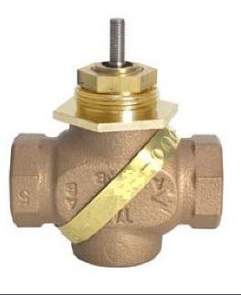 Schneider Venta, Globe Valve, 1/2 In, 2-Way, Straight Threaded Npt, Stem Up Closed, Brass Trim, 2.2 Cv VB-7223-0-4-03