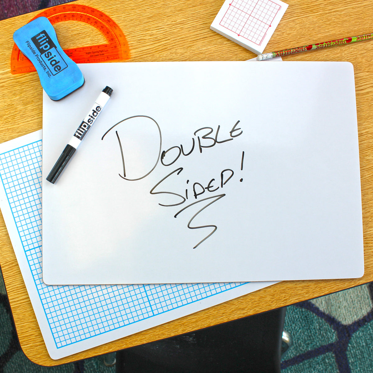11 x 16 1/4" Graph Dry Erase Board Class Pack of 12