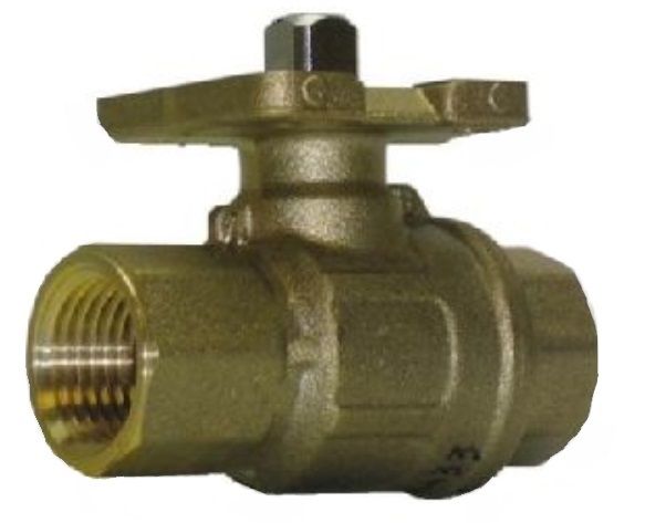 Johnson Controls 1-1/2" 2W Ball Val 46.8Cv; Brass Trim; Less Actuator VG1241ES