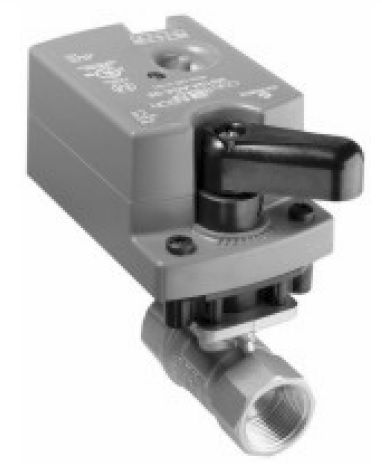 Johnson Controls 1" 2W Ball Valve 18.7Cv; Brass Trim Non-Spr Ret Va9104-Gga-3S No Switch 0-10V Proportional VG1241CP+9T4GGA