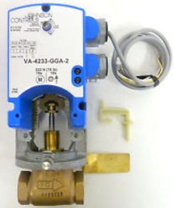 Johnson Controls 2W 1/2" Npt 1.8Cv Va4233; 1/2" Npt 1.8 Cv No With Va-4233-Ggc-2 Elec Act Proportional W/Switches VG7241ET+423GGC