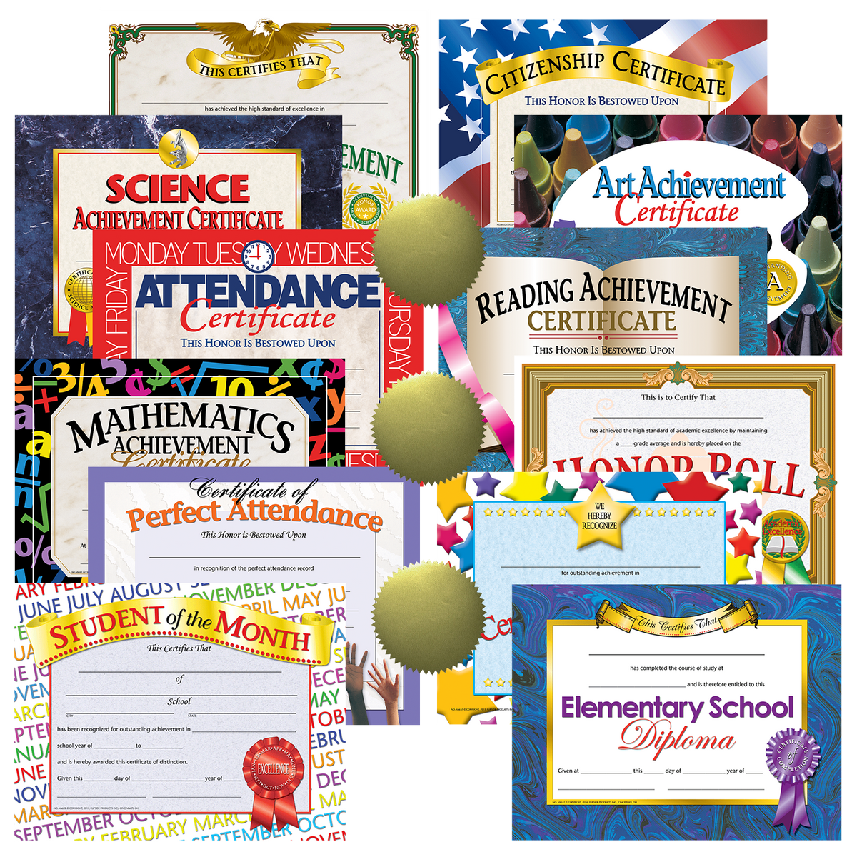 Hayes Best Selling Certificate/Seal Assortment