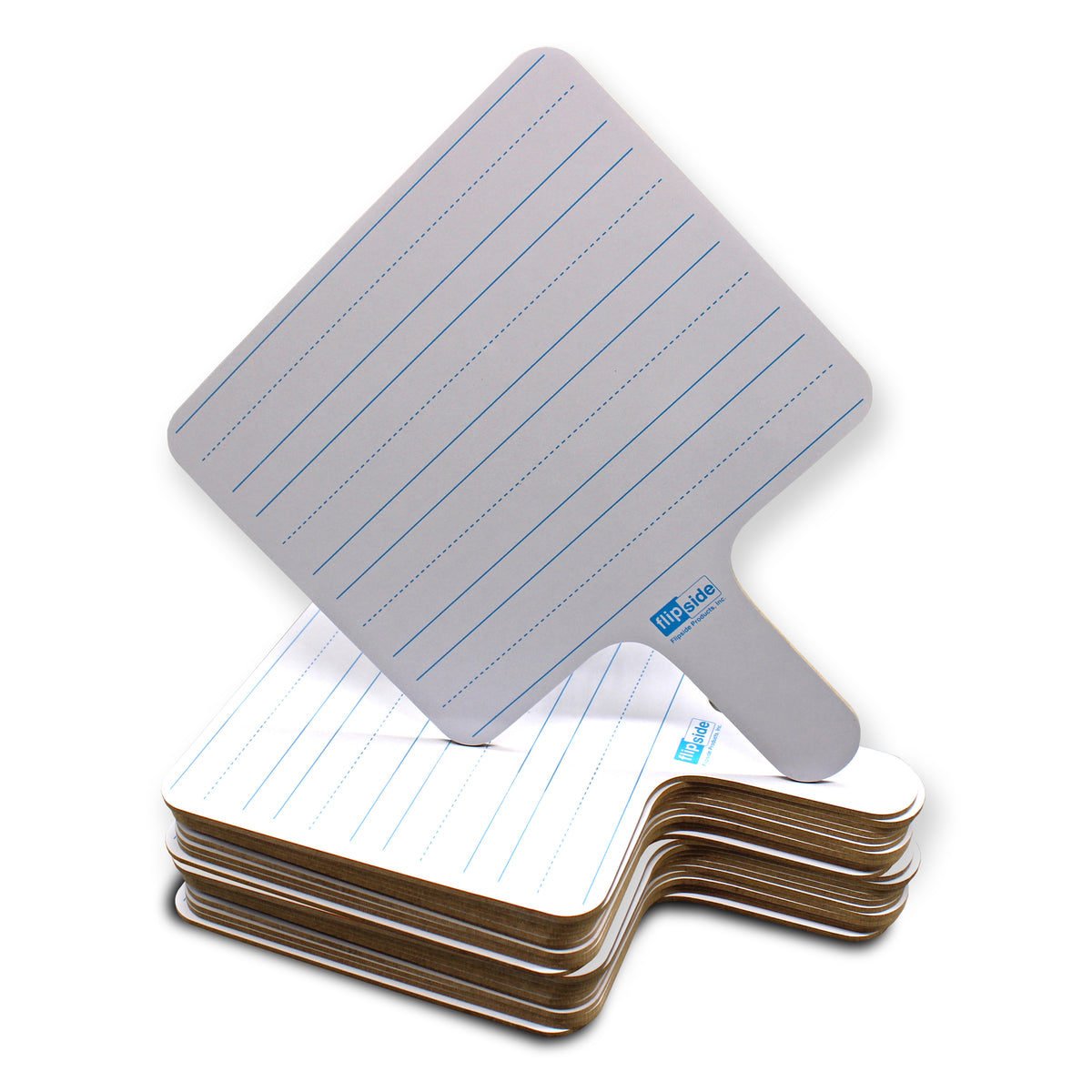 7.75 x 10 Rectangular Two-Sided Lined Dry Erase Answer Paddle - Class Pack of 24