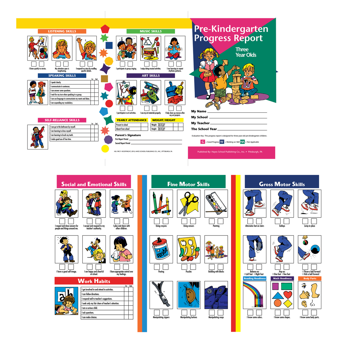 Pre-Kindergarten Progress Report (3 year olds) - Carton of 100 supplier units