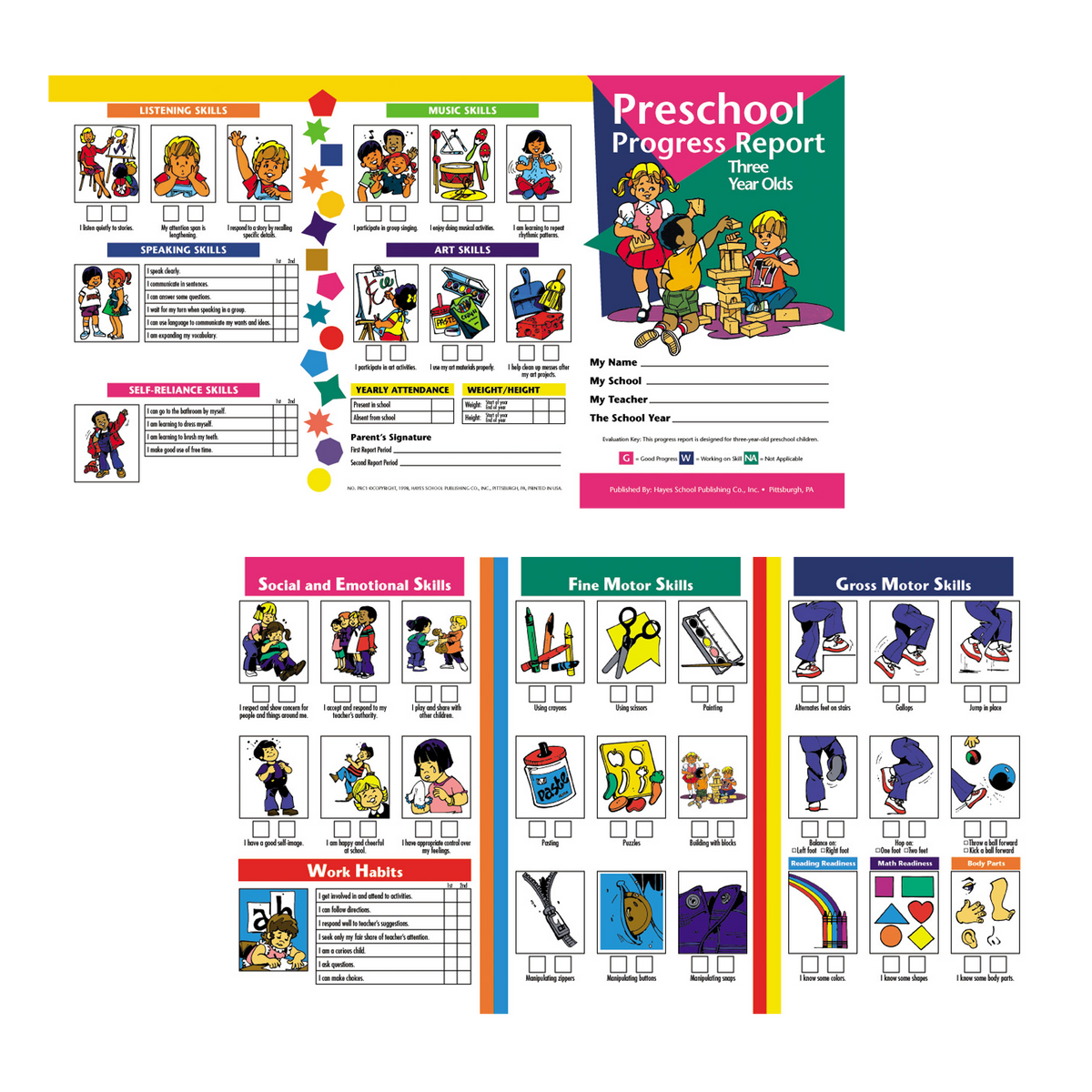 Preschool Progress Report (3 year olds) - Carton of 100 supplier units