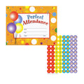 Perfect Attendance Certificates/Reward Seals Pack of 5