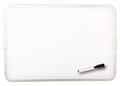 12 x 17.5 Two Sided Aluminum Framed Magnetic Dry Erase Board with Marker and Cap Eraser - 24 Pack