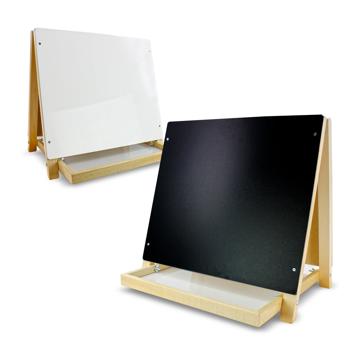 Table Top Easel - Black Chalk/White Markerboard