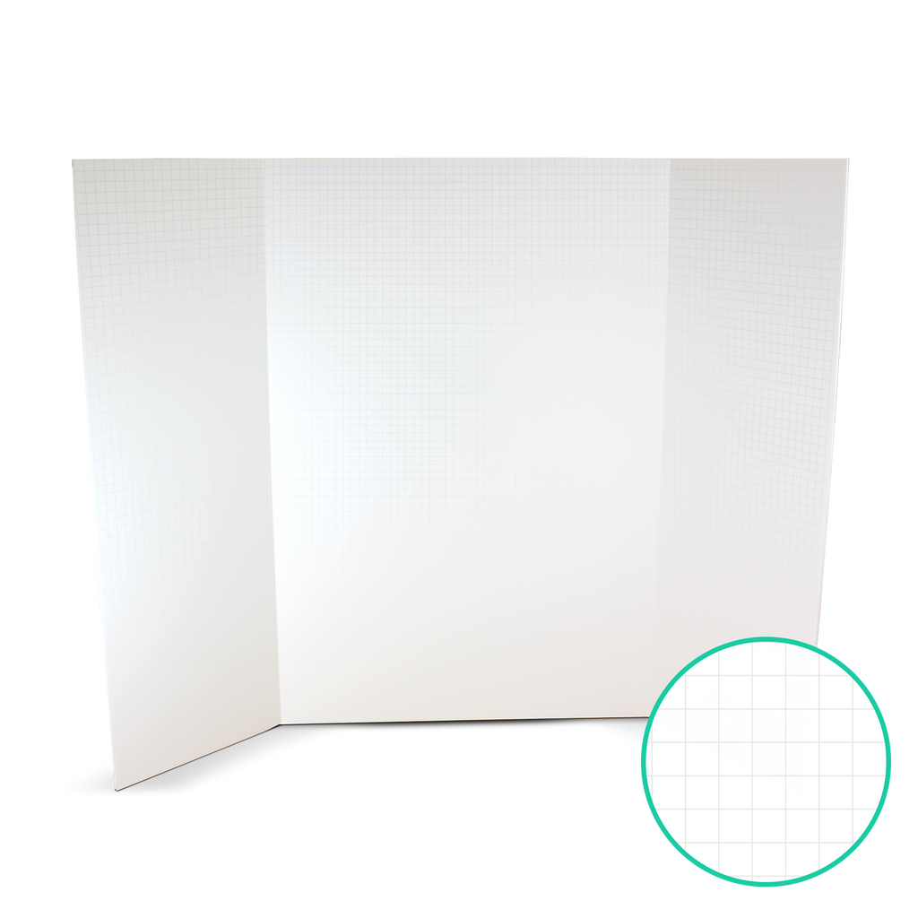 36 x 48 Fade-Line White Foam Project Board, 1/2" Grid