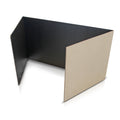 12 x 48 Study Carrel Black Corrugated Pack of 24