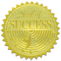 Gold Foil Stamped Certificate Seals - Seal of Success - Carton of 50 supplier units