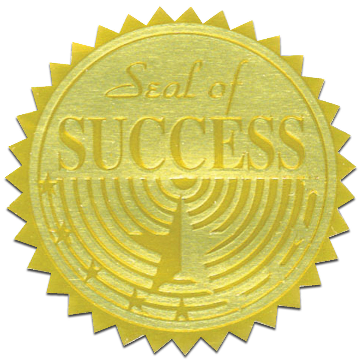 Gold Foil Stamped Certificate Seals - Seal of Success - Carton of 50 supplier units