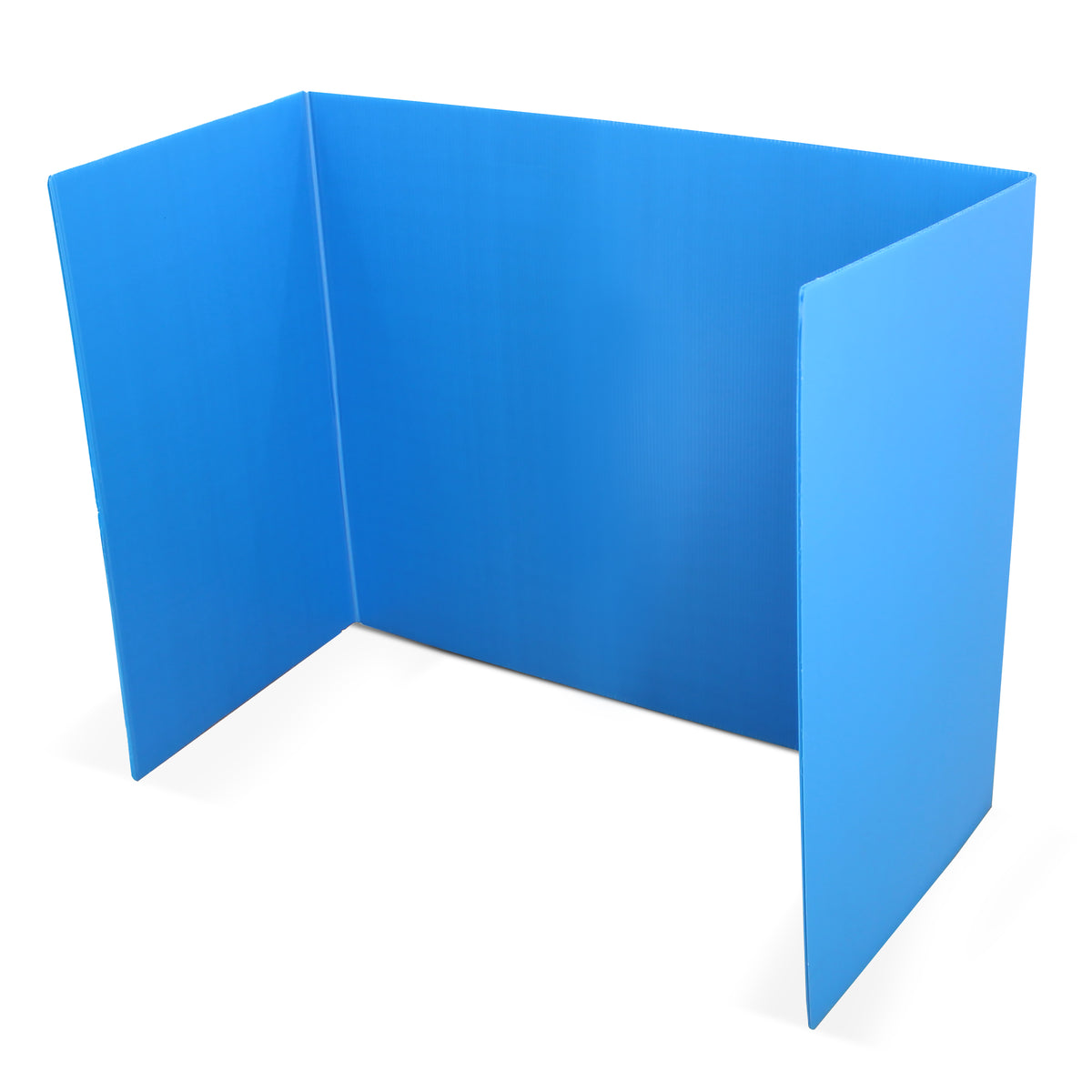 Blue Premium Corrugated Plastic Study Carrel Pack of 24 - SKU 19372-24