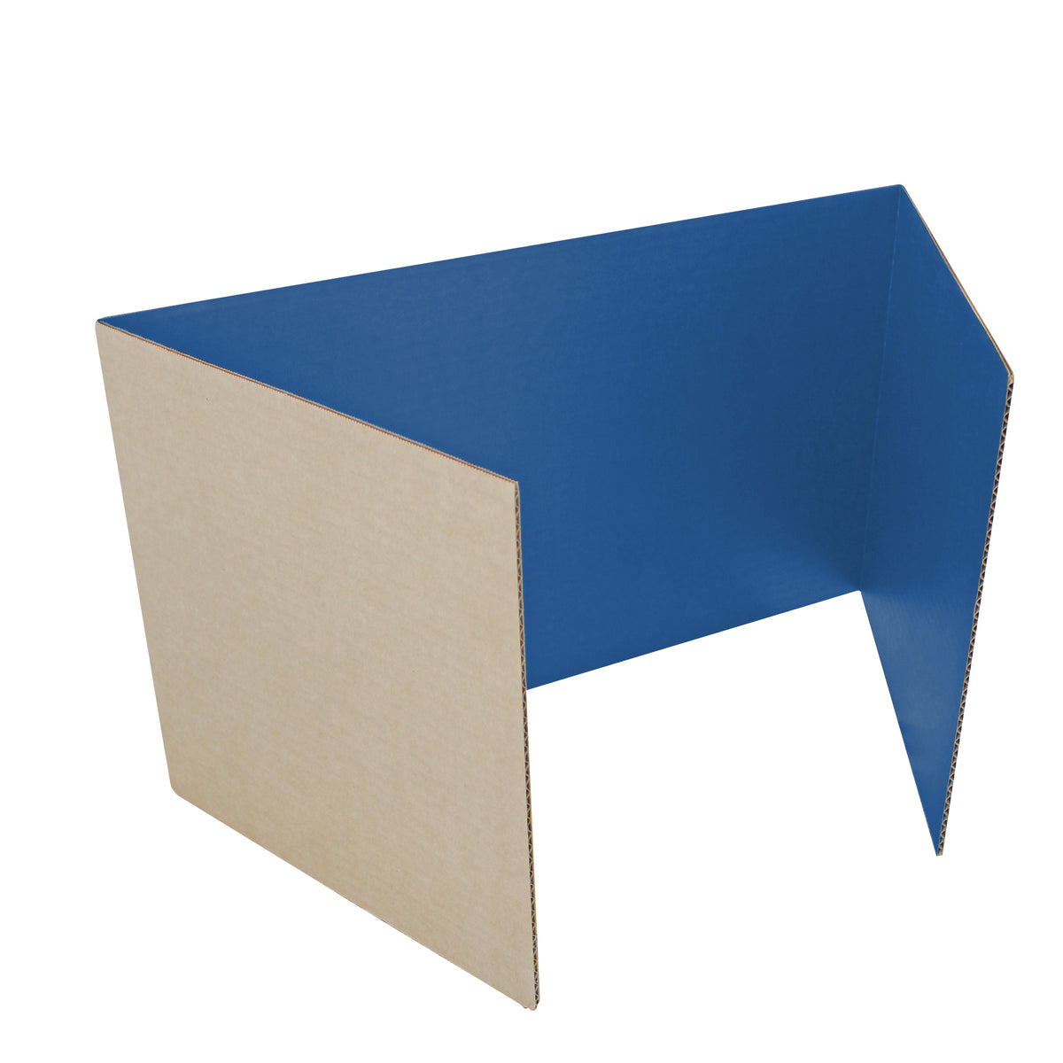 18 x 48 Study Carrel Blue Corrugated Pack of 12
