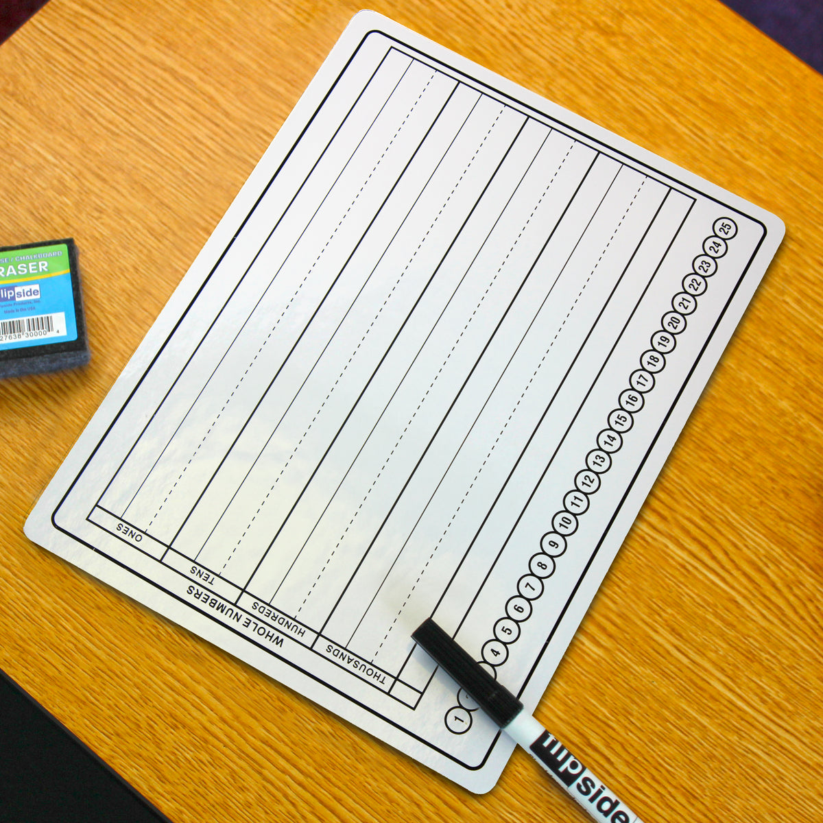 9 x 12 Two Sided Basic Skills Marker Board 12 Pack