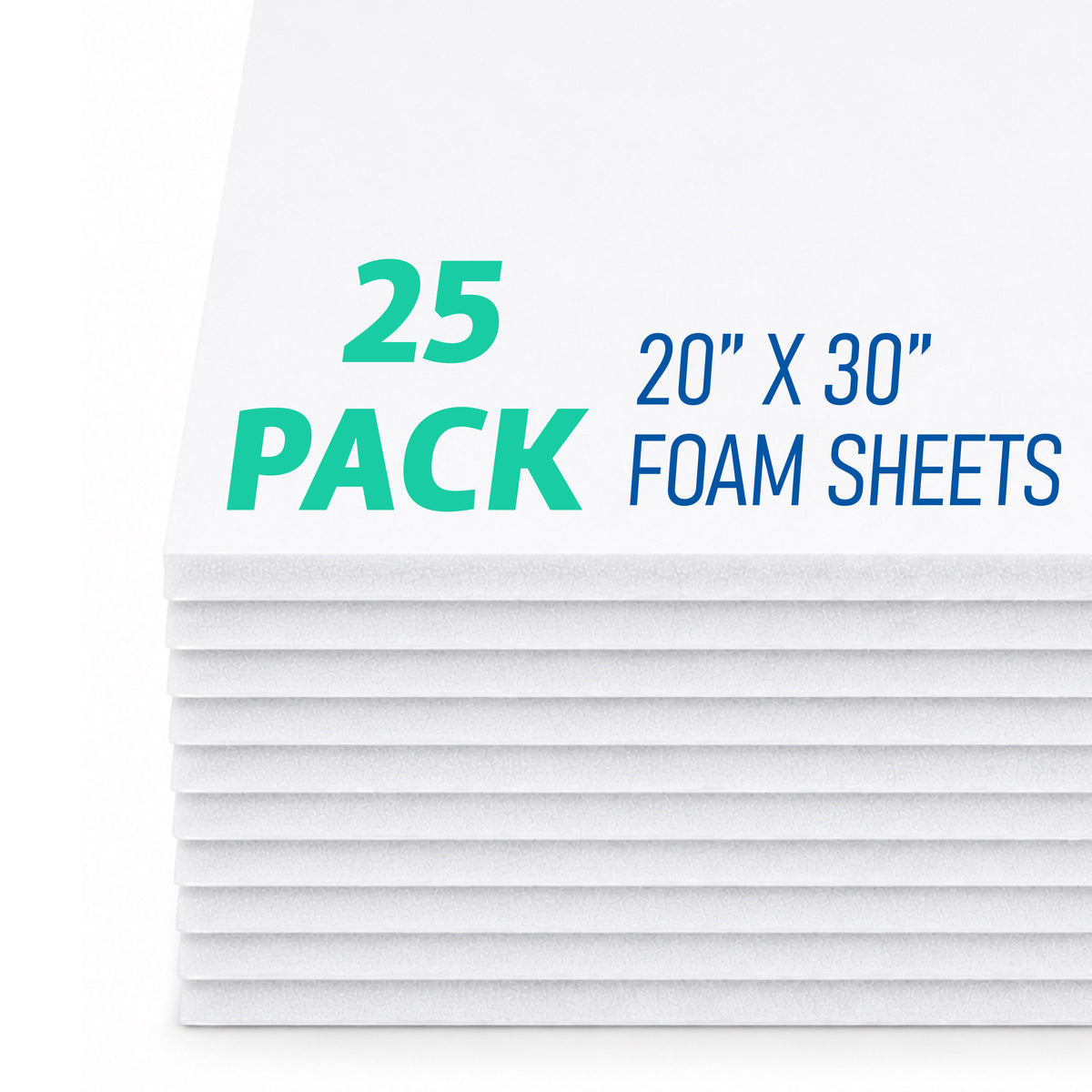 20 x 30 3/16 White Foam Board Pack of 25