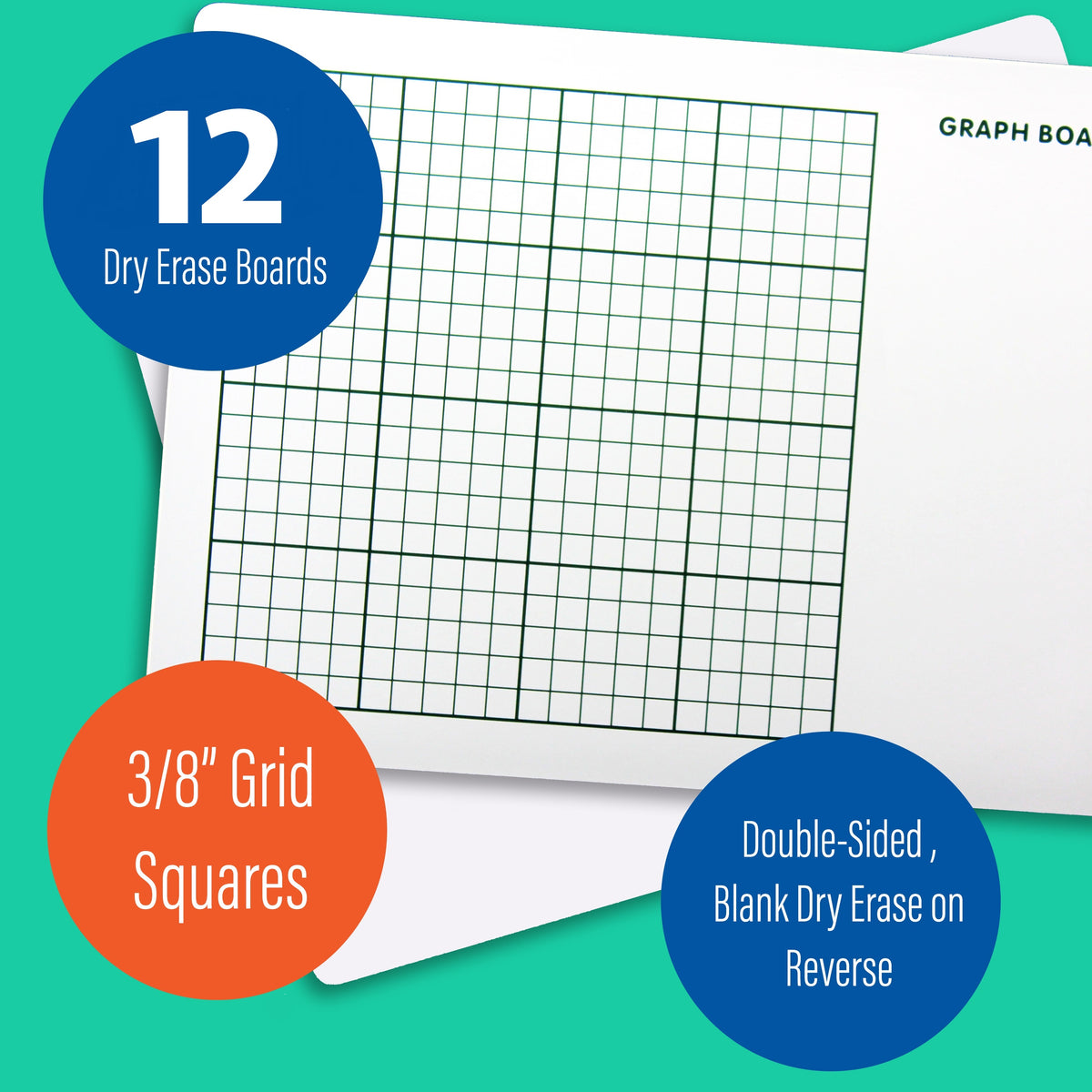 9 x 12 Two Sided Graph Board 12 Pack