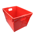 Red Corrugated Plastic Storage Postal Tote - 4 Pack