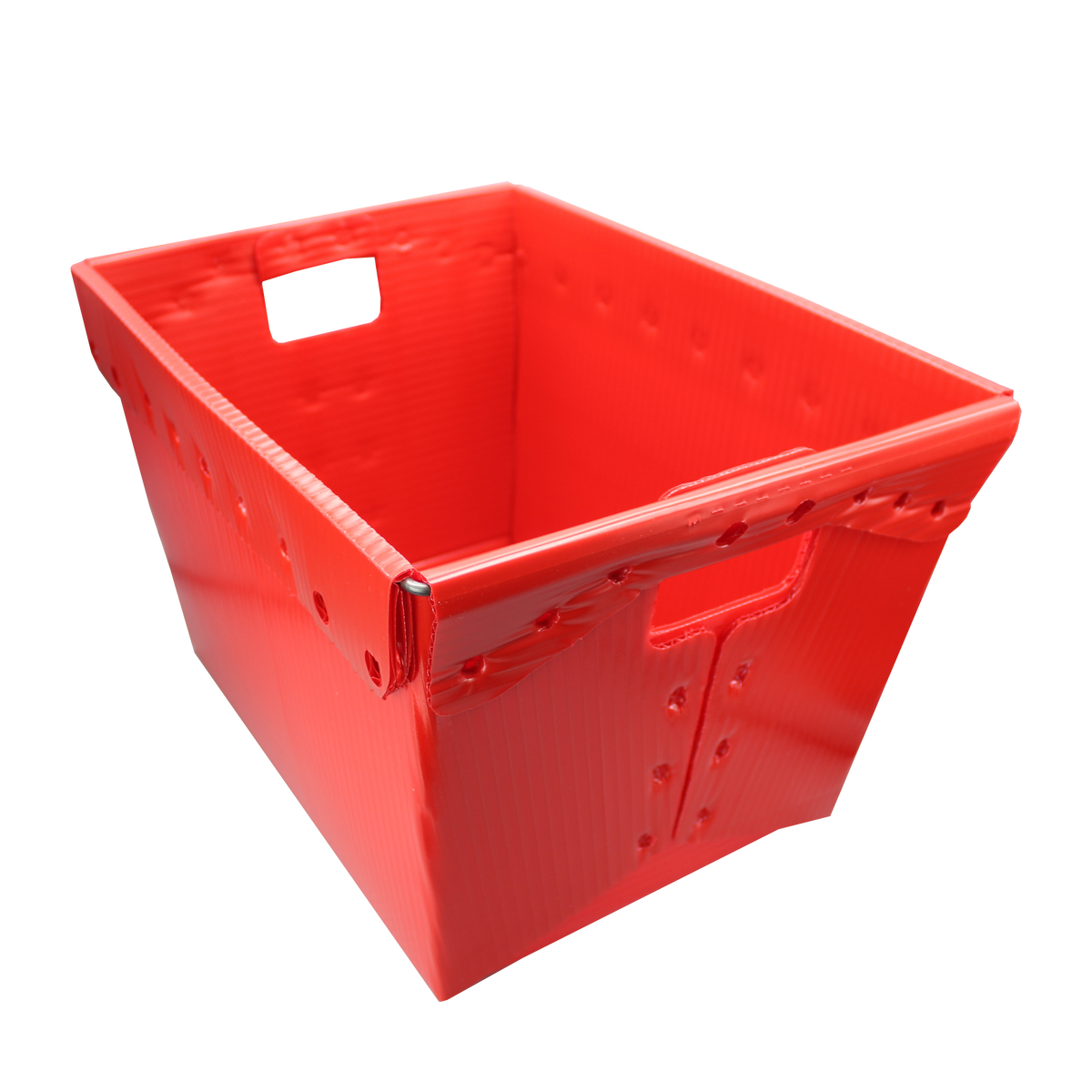 Red Corrugated Plastic Storage Postal Tote - 4 Pack