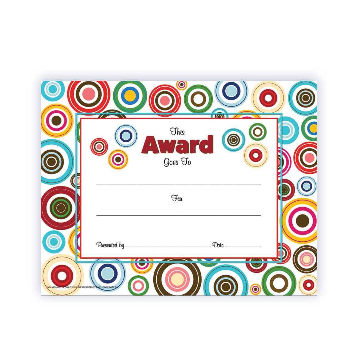 General Award Certificate - Concentric Circles - Carton of 50 supplier units