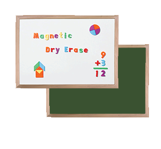 9 x 12 Two Sided Framed Magnetic Combo Dry Erase/Green Chalk - Carton of 12 supplier units