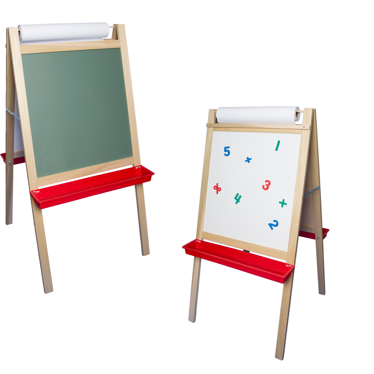 Deluxe Magnetic Paper Roll Easel - Green Chalk/White Markerboard