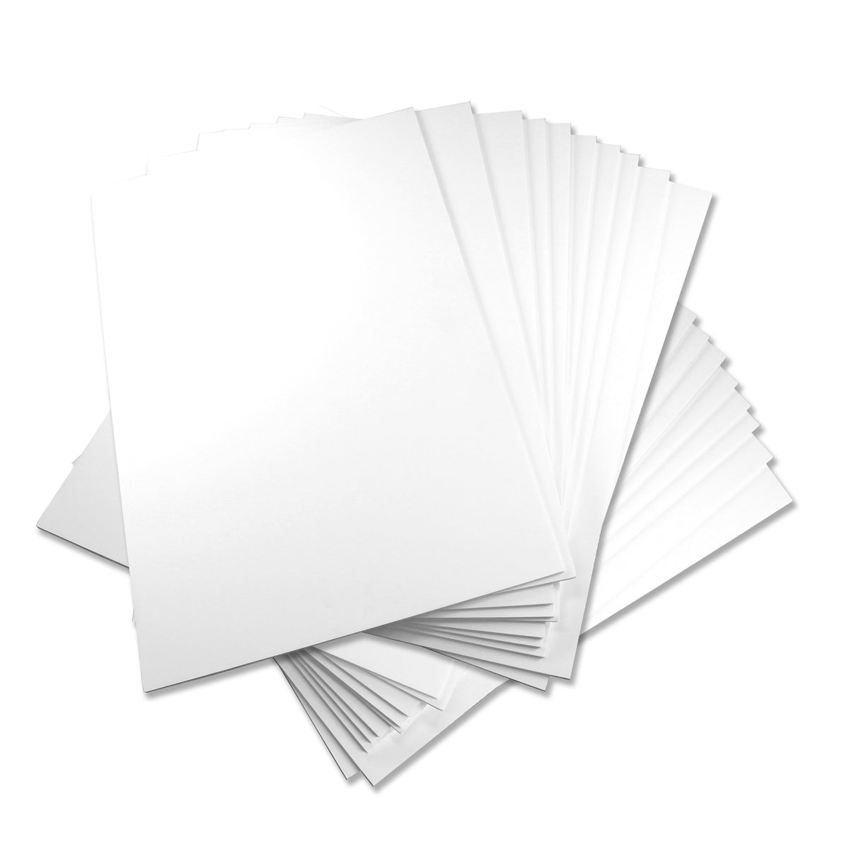 8 x 10 3/16 White Foam Board Pack of 25